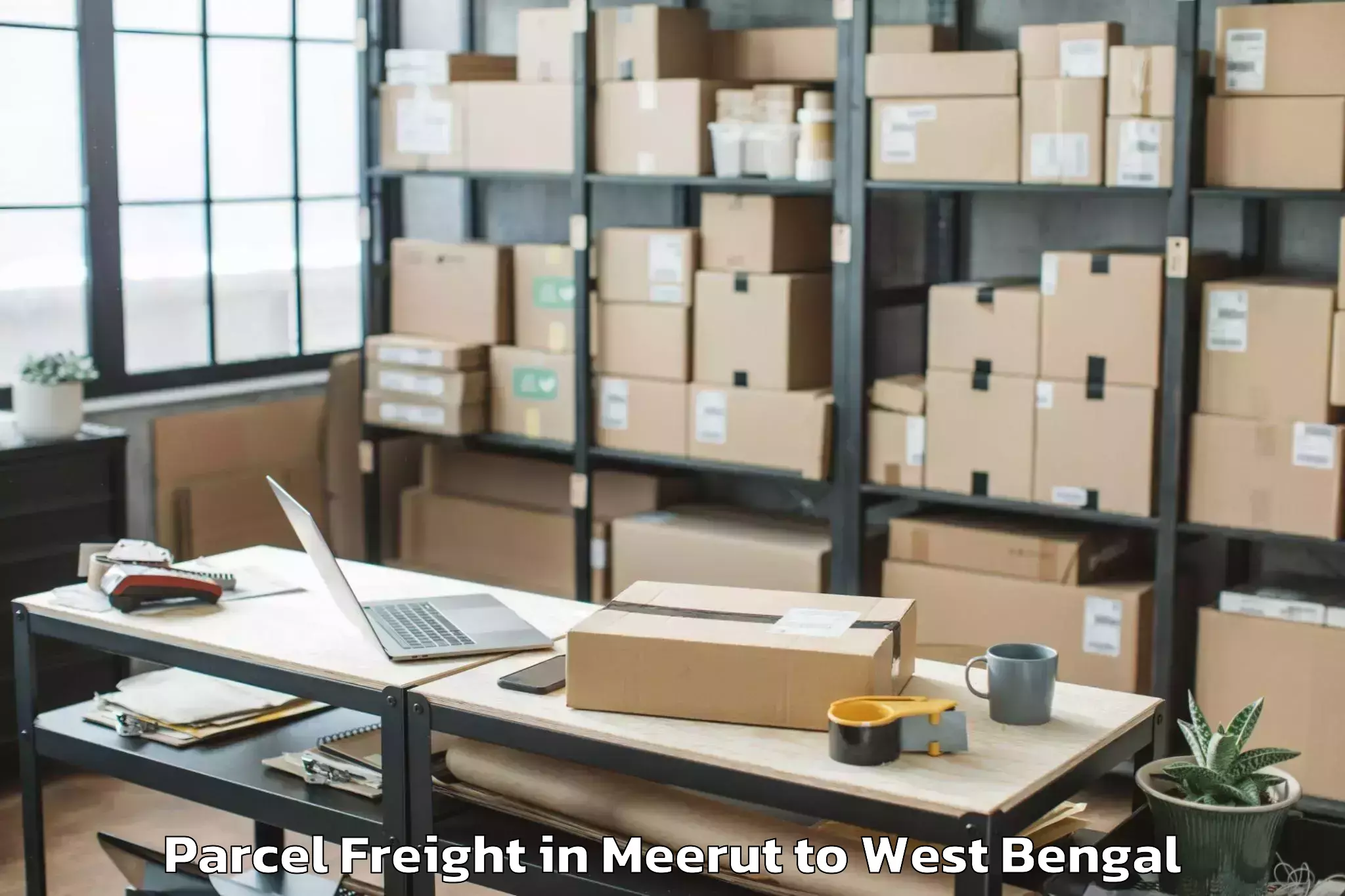 Quality Meerut to The West Bengal National Unive Parcel Freight